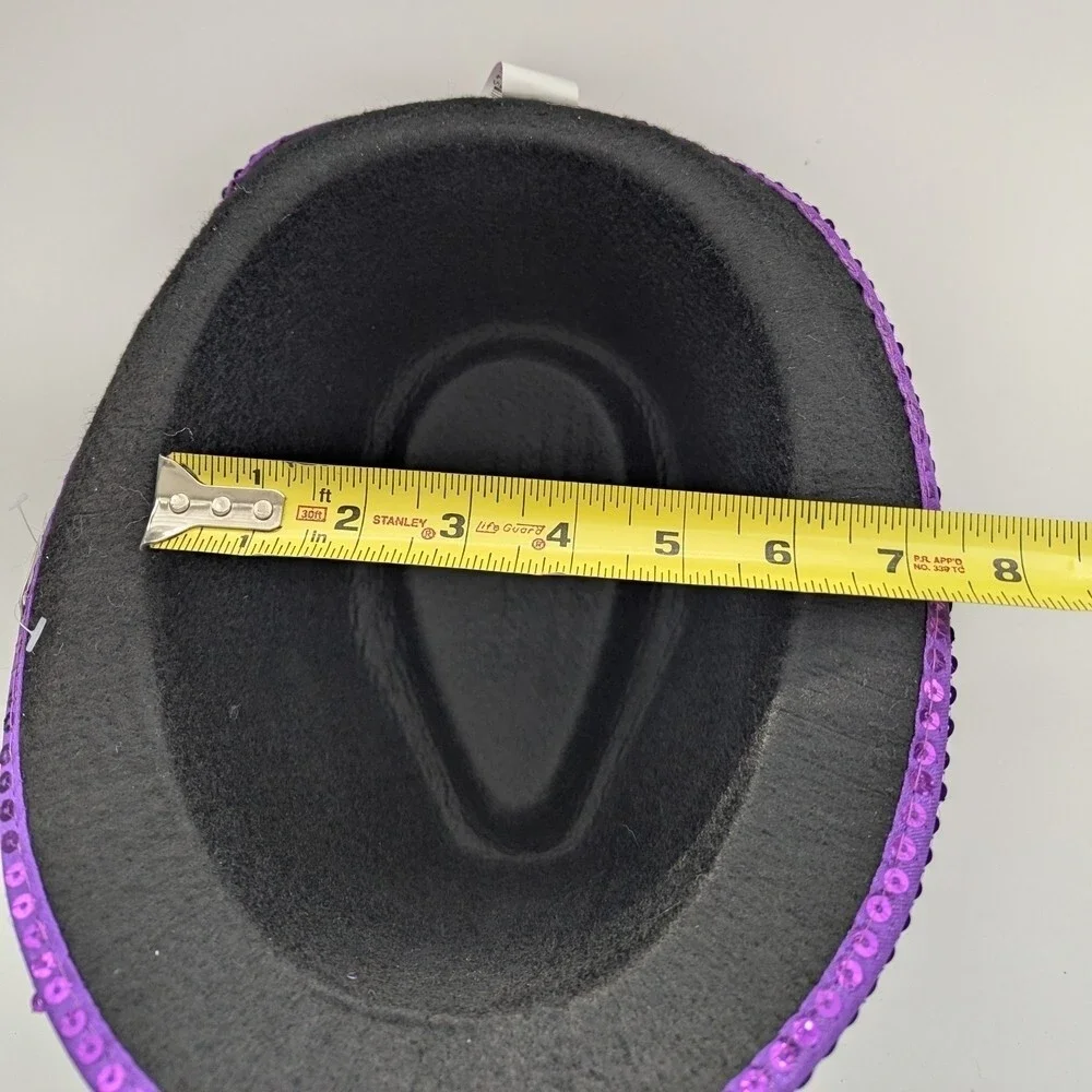 NWT Solid Color Sequins Glitter Party Fedora Hats - Blue, Silver, & Purple